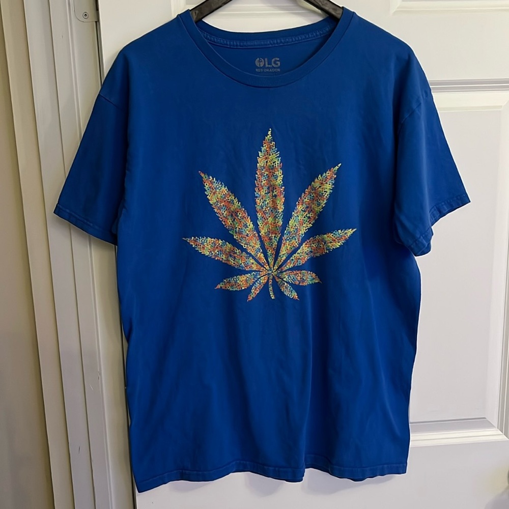 Red Dragon Marijuana Leaf Tee